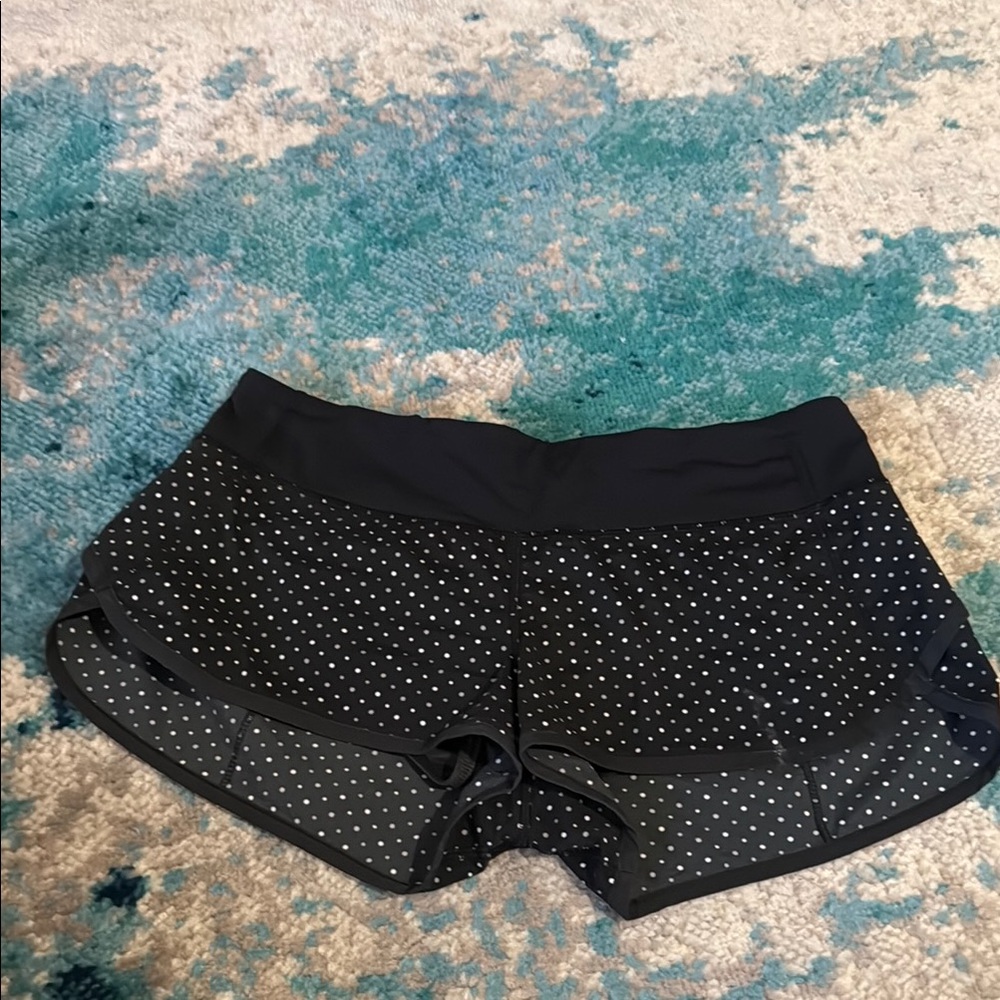 Lululemon speed up Black Polka Dot Shorts